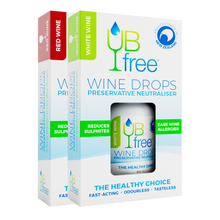 Load image into Gallery viewer, UBfree Wine Sulfite Remover for Red and White Wine (2x8ml Multi Pack)
