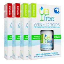 Load image into Gallery viewer, UBfree Wine Sulfite Remover for Red and White Wine (4x 8ml bottles)
